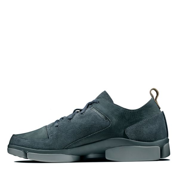Clarks Mens Tri Verve Lace Trainers Dark Grey | CA-623978